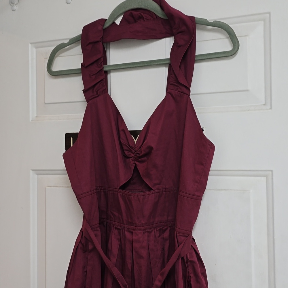 Jill Stuart Deep Red Backless Dress - Picture 2 of 12